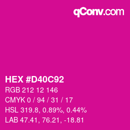Color code: HEX #D40C92 | qconv.com