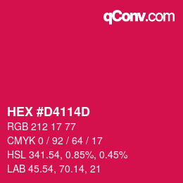 Color code: HEX #D4114D | qconv.com
