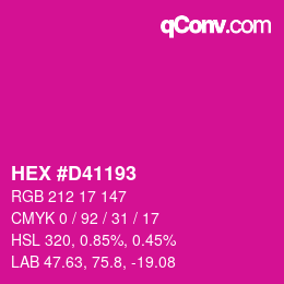 Color code: HEX #D41193 | qconv.com