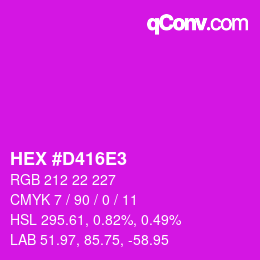 Color code: HEX #D416E3 | qconv.com