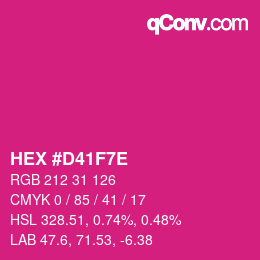 Color code: HEX #D41F7E | qconv.com