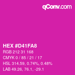 Color code: HEX #D41FA8 | qconv.com