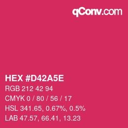 Color code: HEX #D42A5E | qconv.com