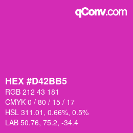 Color code: HEX #D42BB5 | qconv.com