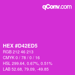 Color code: HEX #D42ED5 | qconv.com