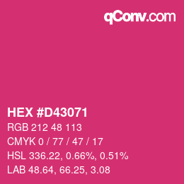 Color code: HEX #D43071 | qconv.com
