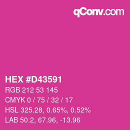 Color code: HEX #D43591 | qconv.com