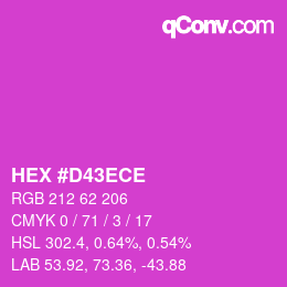 Color code: HEX #D43ECE | qconv.com