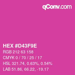 Color code: HEX #D43F9E | qconv.com