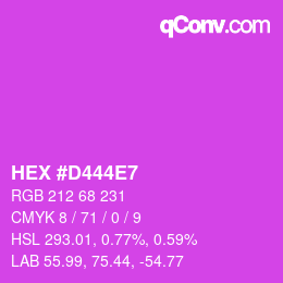 Color code: HEX #D444E7 | qconv.com