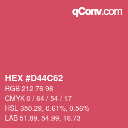 Color code: HEX #D44C62 | qconv.com