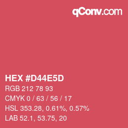 Color code: HEX #D44E5D | qconv.com
