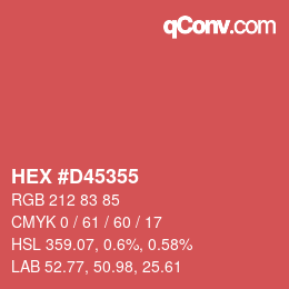 Color code: HEX #D45355 | qconv.com