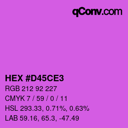 Color code: HEX #D45CE3 | qconv.com