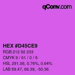 Color code: HEX #D45CE9 | qconv.com