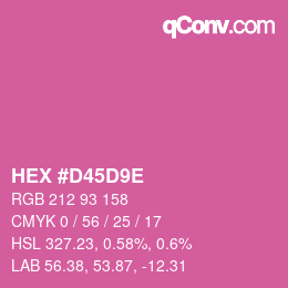 カラーコード: HEX #D45D9E | qconv.com