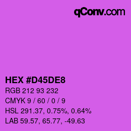 Color code: HEX #D45DE8 | qconv.com