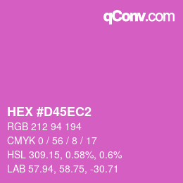 颜色代码: HEX #D45EC2 | qconv.com