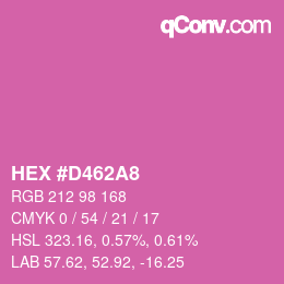 Color code: HEX #D462A8 | qconv.com