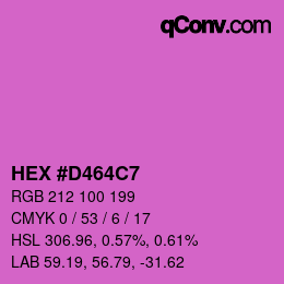 Color code: HEX #D464C7 | qconv.com