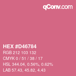 Color code: HEX #D46784 | qconv.com