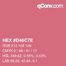 Color code: HEX #D46C7E | qconv.com