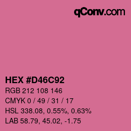 Color code: HEX #D46C92 | qconv.com