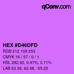 Color code: HEX #D46DFD | qconv.com