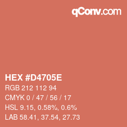 カラーコード: HEX #D4705E | qconv.com