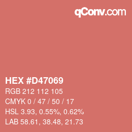 Color code: HEX #D47069 | qconv.com