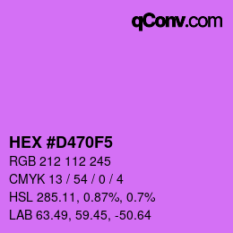 颜色代码: HEX #D470F5 | qconv.com