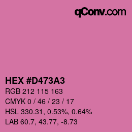 Color code: HEX #D473A3 | qconv.com