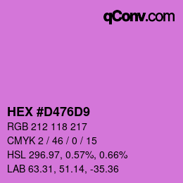 Color code: HEX #D476D9 | qconv.com