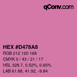 カラーコード: HEX #D478A8 | qconv.com