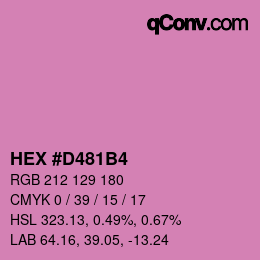 Código de color: HEX #D481B4 | qconv.com