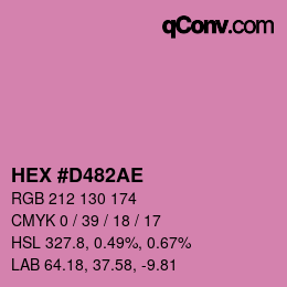 Código de color: HEX #D482AE | qconv.com