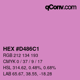カラーコード: HEX #D486C1 | qconv.com