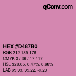 Color code: HEX #D487B0 | qconv.com