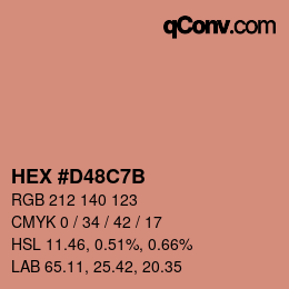 Color code: HEX #D48C7B | qconv.com