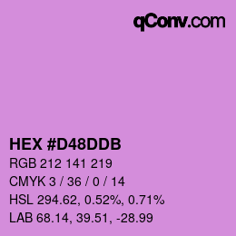 カラーコード: HEX #D48DDB | qconv.com