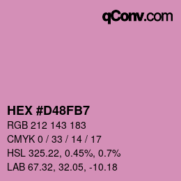 Color code: HEX #D48FB7 | qconv.com