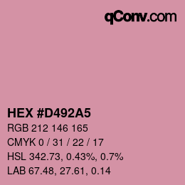 Color code: HEX #D492A5 | qconv.com