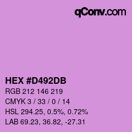 Color code: HEX #D492DB | qconv.com