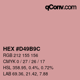 Code couleur: HEX #D49B9C | qconv.com