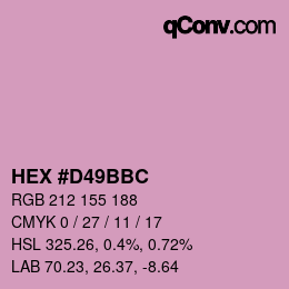 Color code: HEX #D49BBC | qconv.com