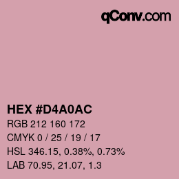 Color code: HEX #D4A0AC | qconv.com