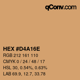 Color code: HEX #D4A16E | qconv.com