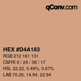 Color code: HEX #D4A183 | qconv.com