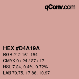 Farbcode: HEX #D4A19A | qconv.com