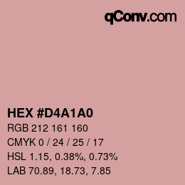 颜色代码: HEX #D4A1A0 | qconv.com